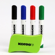 Picture of طقم قلم سبورة مشطوف + بشاورة 4 لون كورس موديل 20865.