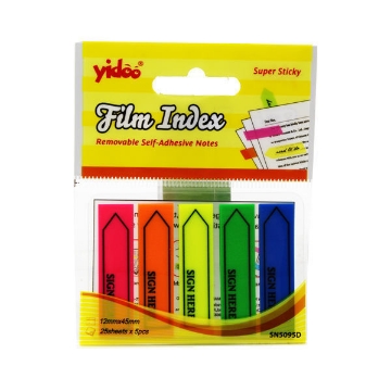Show details for Post-it Rectangular Tabs, 5 Fluorescent Colors, Size 45 × 12 mm, 125 Sheets – Yidoo Model SN5095-D Picture of Post-it Rectangular Tabs, 5 Fluorescent Colors, Size 45 × 12 mm, 125 Sheets – Yidoo Model SN5095-D