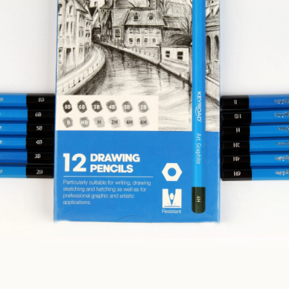 Picture of Keyroad 12 Graphite Drawing Pencil Set KR972271