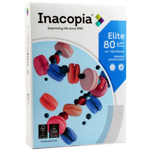 Picture of A4 Photocopy Paper Pack, White 500 Sheets 80 gsm - Inacopia Elite