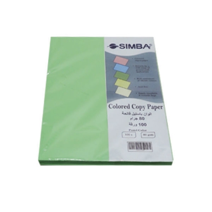 Picture of Photocopy Papers Pack Pastel Color Light Green 100 Sheets A4 80g - Simba