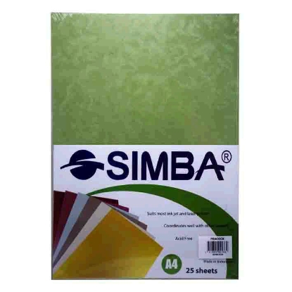 Picture of Package of green copy paper - 25 sheets of green bound paper - A4 - Simba 