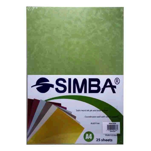 Picture of Package of green copy paper - 25 sheets of green bound paper - A4 - Simba 