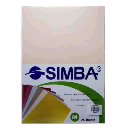 Picture of Color Copy Paper Pack - 25 Sheets - A4- Simba. 