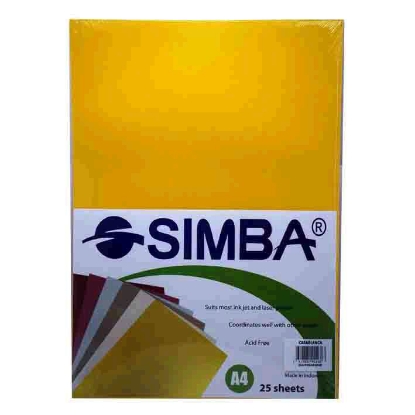 Picture of Color Striped Photocopy Paper Pack, 25 Sheets 210 gm - Simba Mody 