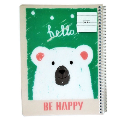 Picture of Notebook –  Wire - Plastic - 100 sheets - lined - 70 Gsm - 16.5 * 22.5 Cm - B5 - Model 432521-99