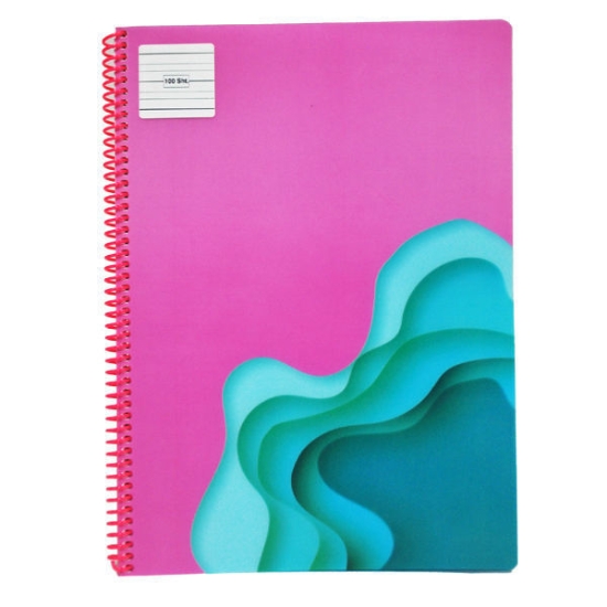 Image de Cahier Anglais 100 Feuilles 4 Lignes Couverture Plastique Fil 70 g - 381803-99