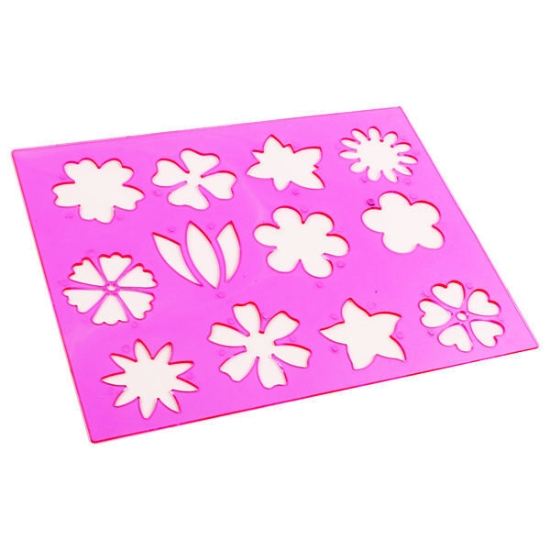 Image de Modèle de Pochoir Fleurs Rose - Ark 1424