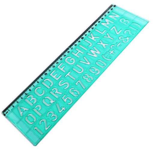 Picture of Template English letters and numbers Light Green 30 cm - Ark 034