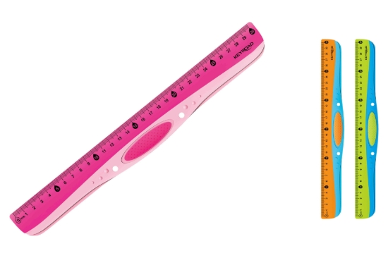 图片 塑料尺带橡胶握柄 30 厘米 Keyroad 型号 KR971326