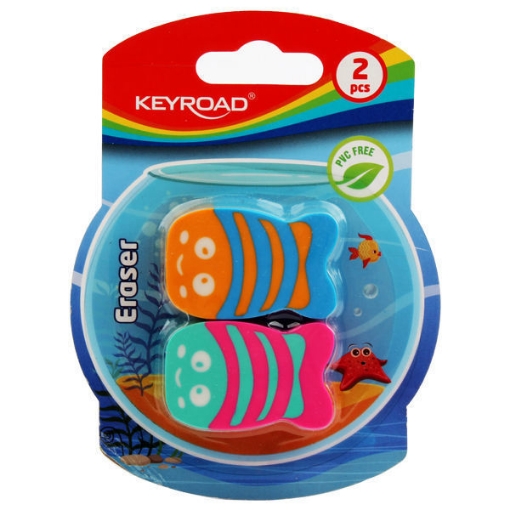 Picture of Eraser 2 Pieces Fish-shaped Keyroad Model KR972126