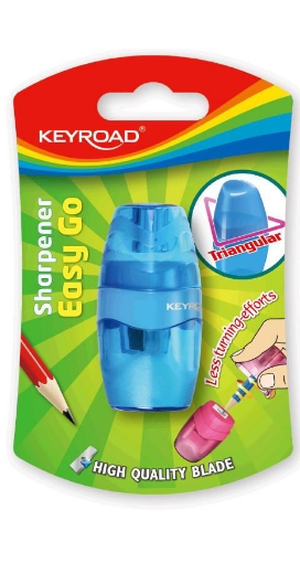 Image de Taille-crayon Easy Go Plastique Lame Métallique réservoir 1 trou / Carte Keyroad Modèle KR971144