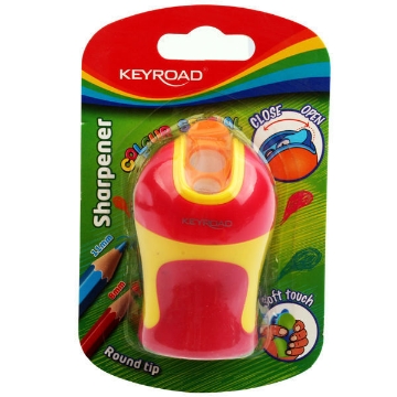 Show details for Sharpener Plastic metal blade 2 hole Barrel Keyroad Model KR971524 Picture of Sharpener Plastic metal blade 2 hole Barrel Keyroad Model KR971524