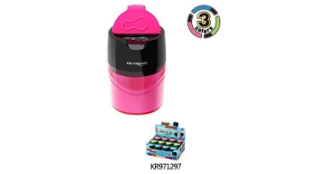 Show details for Ruby Plastic Sharpener 2 Holes with Metal Blade + Container – Keyroad Model KR971297 Picture of Ruby Plastic Sharpener 2 Holes with Metal Blade + Container – Keyroad Model KR971297