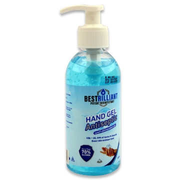 Show details for 250 ml Antiseptic Gel for Hands Bottle with 70% Alcohol - Bestrilliant FP0015 Picture of 250 ml Antiseptic Gel for Hands Bottle with 70% Alcohol - Bestrilliant FP0015