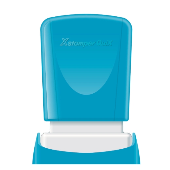 Bild von Automatischer kyrillischer Stempel Größe 11x25 mm Blau - X Stamper Q04