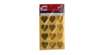 Zeige Details für Sticker Gold Herzform, 12 Stück, 5 Blätter - Tanex STC-303 Bild von Sticker Gold Herzform, 12 Stück, 5 Blätter - Tanex STC-303