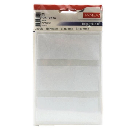 Picture of HANDWRITING LABEL TANEX WHITE 100 × 48 MM 10 SHEETS A5 / 3 MODEL OFC-122 