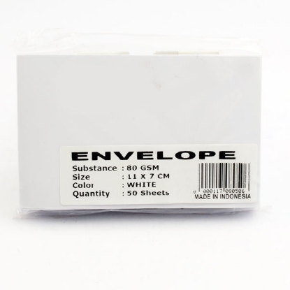 Picture of small envelope 7×11 cm white 80 gsm