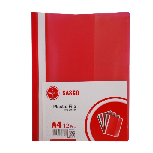 Picture of Plastic Document Holder 12 pockets with Transparent Cover - A4 - Sasco