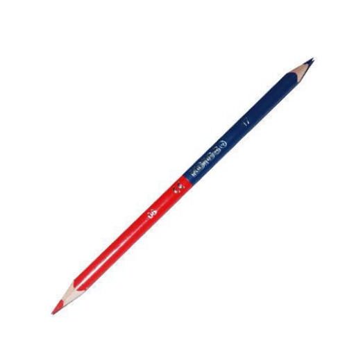 Picture of Wooden Pencil for correction 2 colors blue + red Kores Model 94871