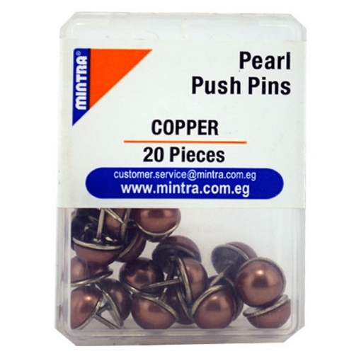 Picture of دبابيس ضغط شكل لؤلؤ لون copper Z29 20 قطعة –  منترا 95656