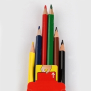 Image de Crayons en bois, triangle, Set de 6 couleurs, Kores No. 93306