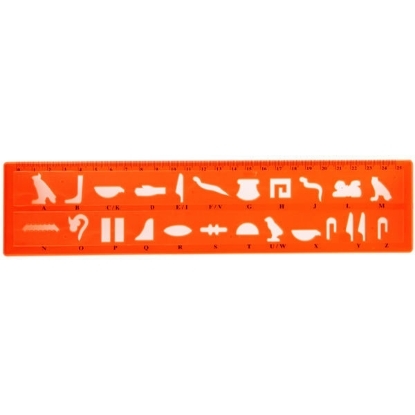 Picture of RULER PLASTIC PHERONIC SHAPES 25 CM 