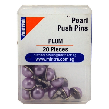 Show details for Mintra Office Pins Plastic Box - Pearl Dark Purple - 20 Pins Model 95650 Picture of Mintra Office Pins Plastic Box - Pearl Dark Purple - 20 Pins Model 95650