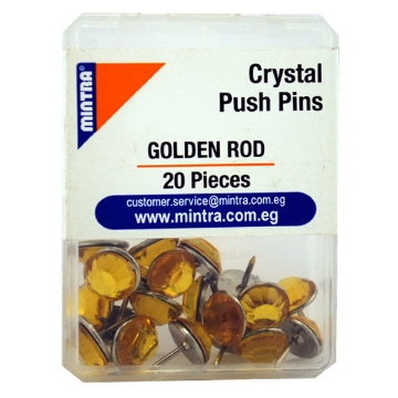 Show details for Mintra Office Pins Plastic Box - Crystal Light Gold - 20 Pins Model 95665 Picture of Mintra Office Pins Plastic Box - Crystal Light Gold - 20 Pins Model 95665