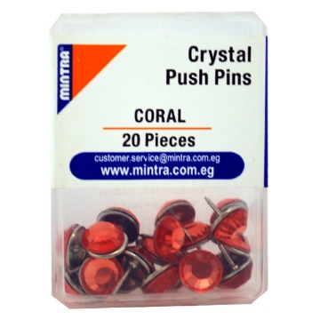 Show details for Mintra Office Pins Plastic Box - Crystal Coral - 20 Pins Model 95673 Picture of Mintra Office Pins Plastic Box - Crystal Coral - 20 Pins Model 95673