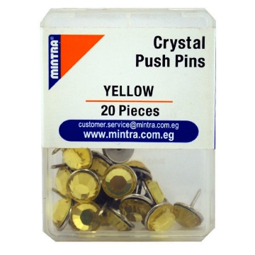 Show details for Mintra Office Pins Plastic Box Crystal Yellow 20 Pins Model 95674 Picture of Mintra Office Pins Plastic Box Crystal Yellow 20 Pins Model 95674