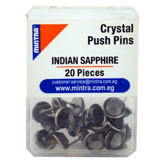Picture of Mintra Office Pins Plastic Box - Crystal Indian Ruby - 20 Pins Model 95679