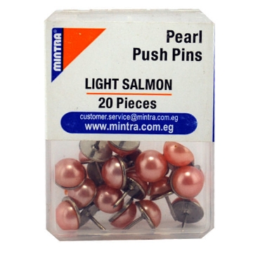 Show details for Mintra Office Pins Plastic Box - Pearl Light Orange - 20 Pins Model 95648 Picture of Mintra Office Pins Plastic Box - Pearl Light Orange - 20 Pins Model 95648