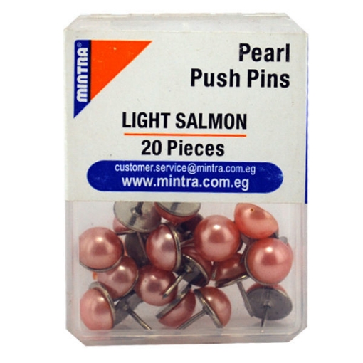 Picture of Push Pins, Pearl Shape light salmon Z8 20 Pieces - Mintra 956