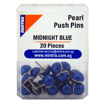Show details for Mintra Office Pins Plastic Box - Dark Blue - 20 Pins Model 95660 Picture of Mintra Office Pins Plastic Box - Dark Blue - 20 Pins Model 95660