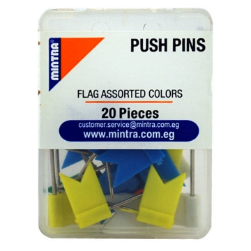 Show details for Mintra Office Pins Plastic Box Colors 20 Pins - Model 94359 Picture of Mintra Office Pins Plastic Box Colors 20 Pins - Model 94359