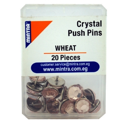 Picture of Crystal Push Pin 20 Pieces Wheat Color 7, 24g - Mintra 95670