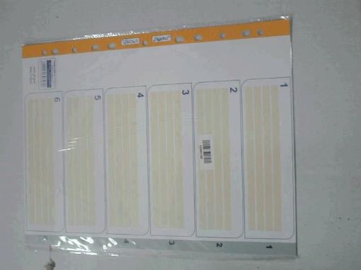 Picture of Numbered Dividers 1-6 PVC A4