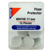图片 圆形双面地板保护垫 17 毫米 白色 12 件 - Mintra