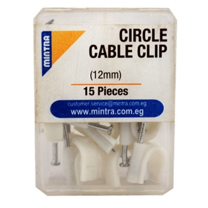 Picture of Plastic Round Wire Clips Pack F12, 15 Pieces - Mintra 94457