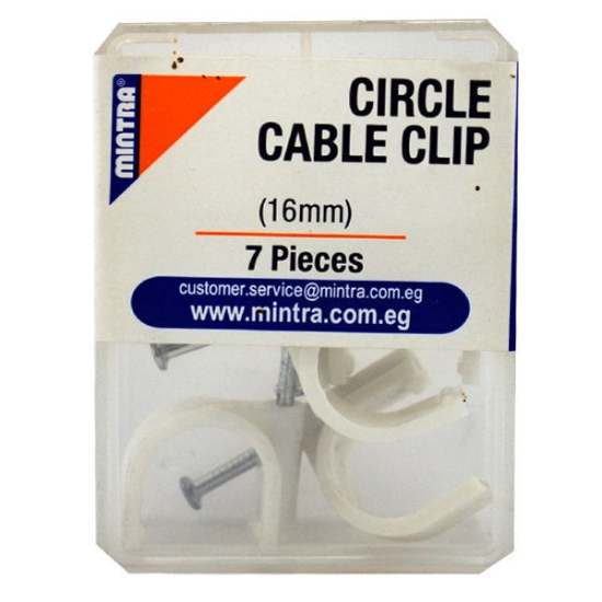 Image de Clips de câble en plastique ronds Pack F-16, 7 pièces - Mintra 94459