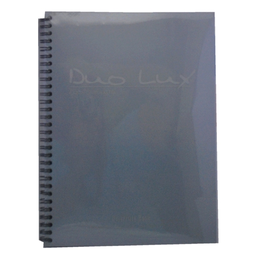 Picture of University Notebook dou lux wired 100 paper lined plastic cover  19 x26 cm Mintra