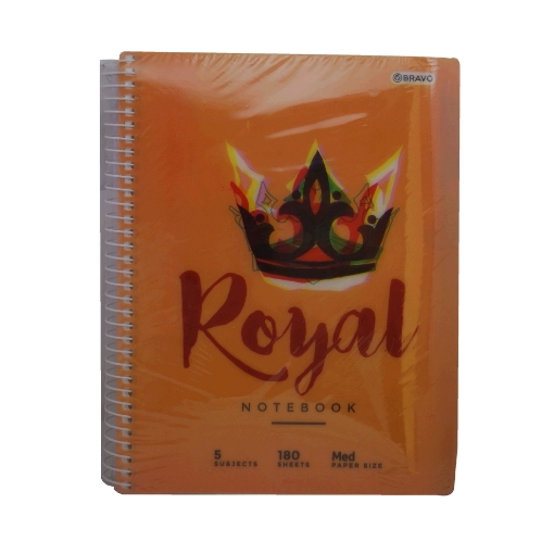 Picture of Notebook Royal Wire Plastic180 sheets 5 dividers17×24.5cm Bravo