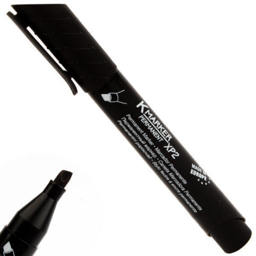 Bild von Markerstift Keilspitze XP2, Schwarz, Kores Modell 20950.