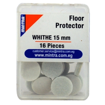 Picture of Round Floor Protector 16 Pieces 15 mm White - Mintra