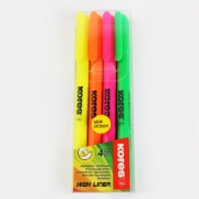 图片 荧光笔套装 - 磷光斜尖细头 4色 Kores 36240型号