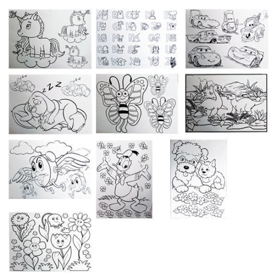 Bild von Farbtafel Bristol Mandala Zeichnungen 50x70 cm