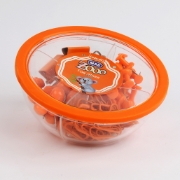 Picture of علبة دبوس بلاستيك ماس - لون برتقالي مقسم اربعة دبوس منظور+ دبوس مدور+ بلدوج+ دبوس كليبس موديل 622 - 623