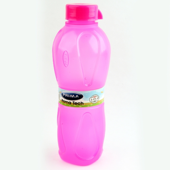 Image de Bouteille d'eau en plastique rose 1 litre - Prima